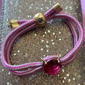 Pink & white band, Juicy Couture bracelet